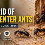How to get rid of carpenter ants in damaged wood by finding the nest and treating the infestation