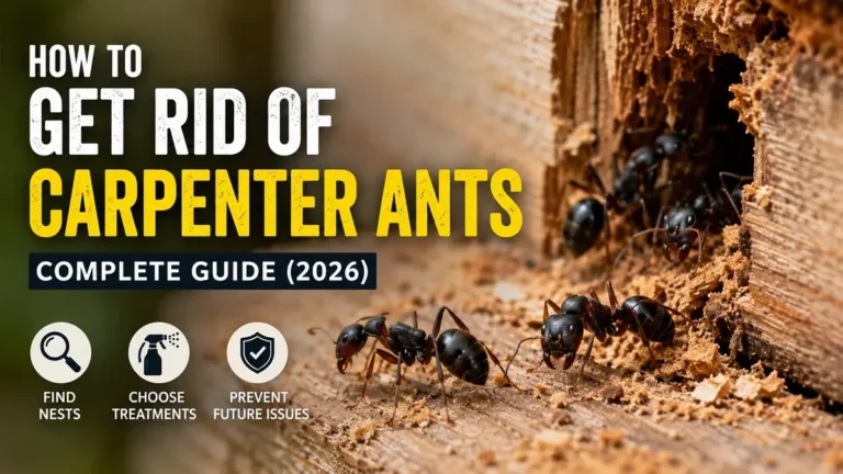 How to get rid of carpenter ants in damaged wood by finding the nest and treating the infestation