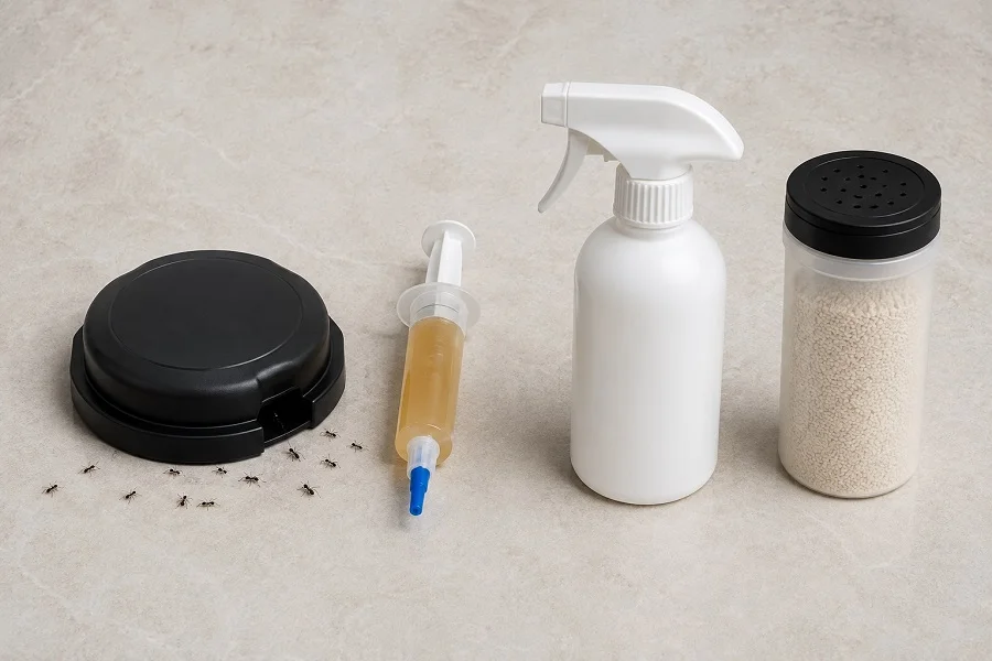 Generic ant bait, gel, spray, and granules for home ant control