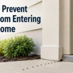 Ants entering a home through a small exterior gap